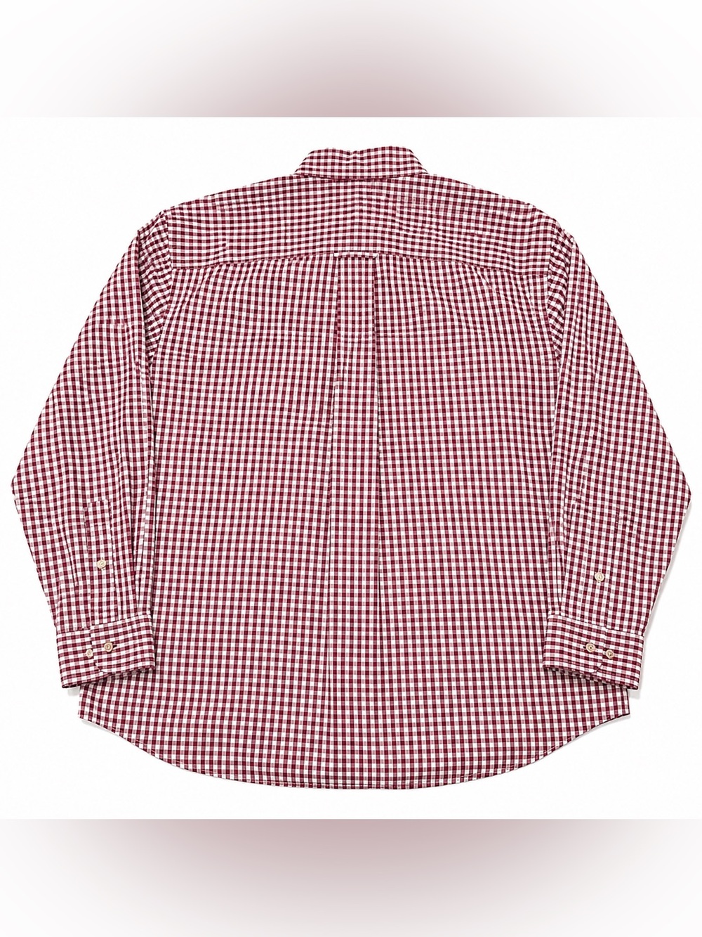 Orvis Heritage Wash Shirt Men size XL burgundy Gingham 100% Cotton Button Down - Picture 2 of 10